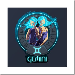 Beautiful Gemini Geek Zodiac Signs Horoscope Astrology Posters and Art